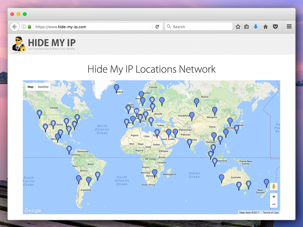 Hide Your IP Locations Map
